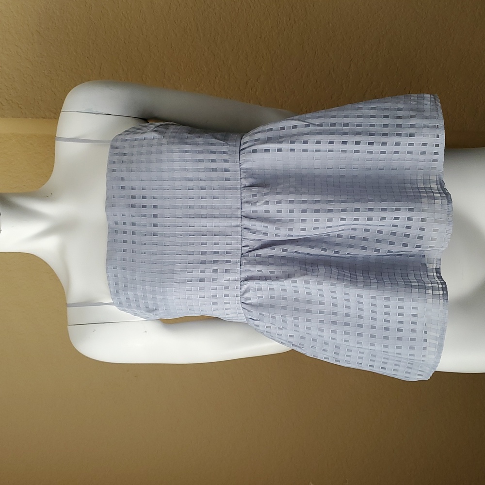 🆕️ H&M Gray Peplum Square Neck Adjustable Spaghetti Strap Lined Top SIZE: S
